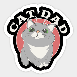 CAT DAD Sticker